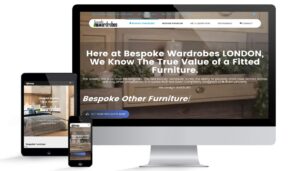 Bespoke Wardrobes London responsive website on several devices