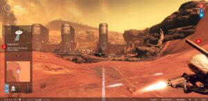 Destiny Planet View page with a Mars landscape