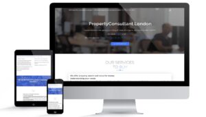 Property Consultant London responsive website on desktop and mobile