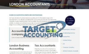 Target Accounting London efficient accountancy services website